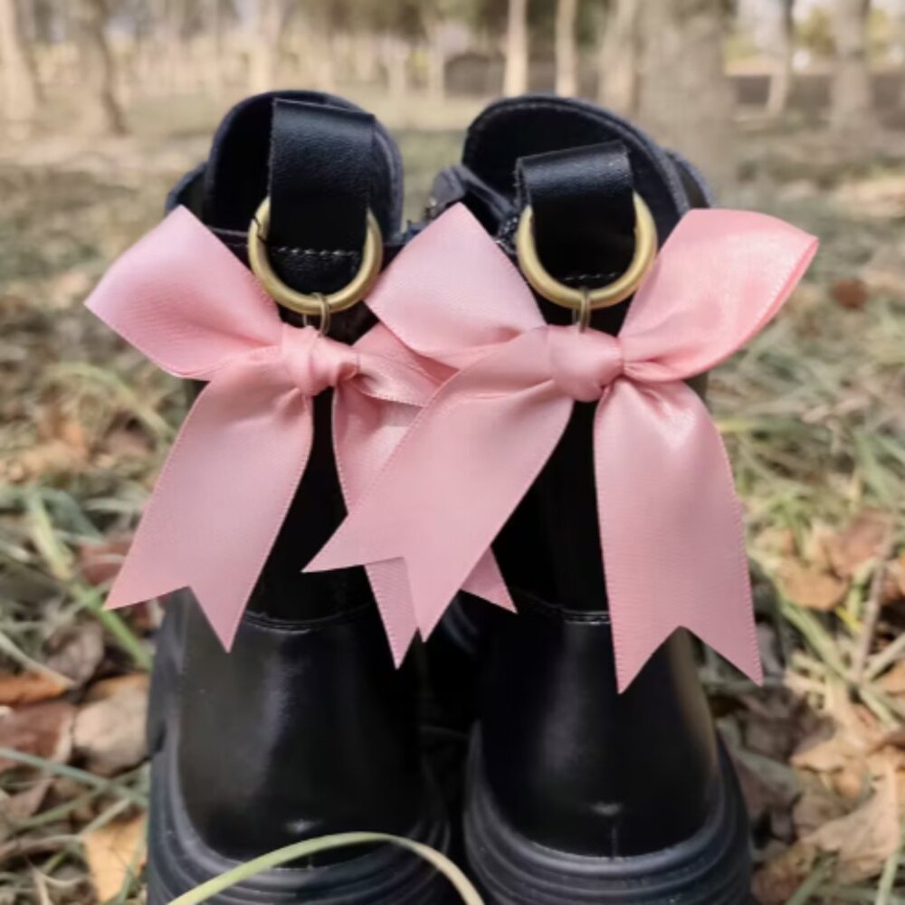 2pk Festive Clip-on Bows for Boots, Shoes, Bags, Anything!